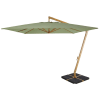 Parasol déporté en aluminium et toile vert kaki